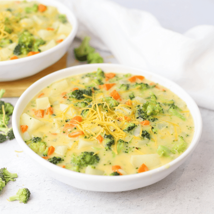 Broccoli potato cheese soup recipe