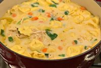 Cream of chicken tortellini soup recipe