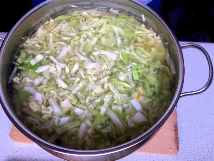 Cabbage soup with pork recipe