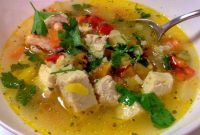 Soup fish recipe salmon seafood balance white sweet made