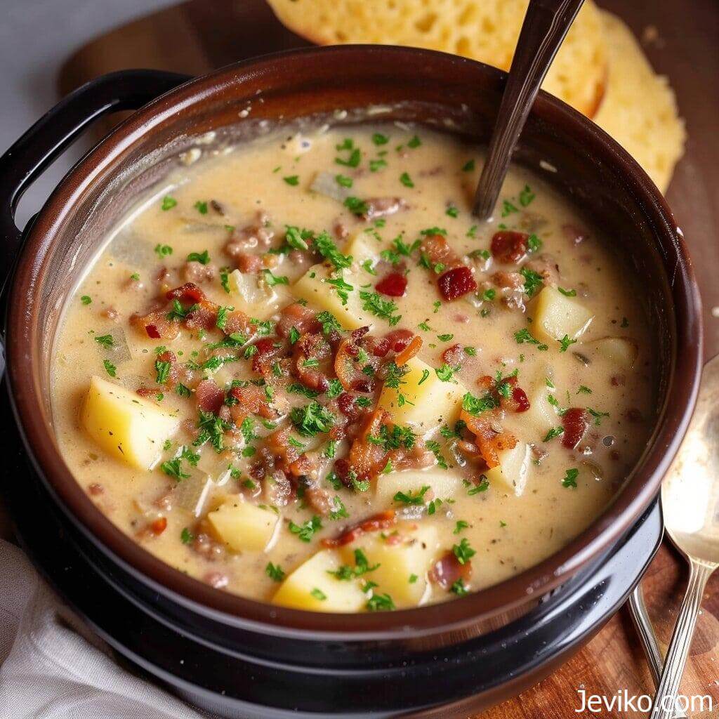 Creamy potato bacon soup recipe