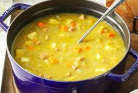 Ham soup pea split cooker slow hocks recipe