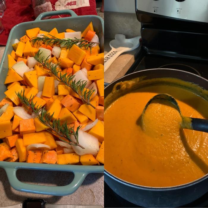 Butternut squash soup with sweet potato recipe