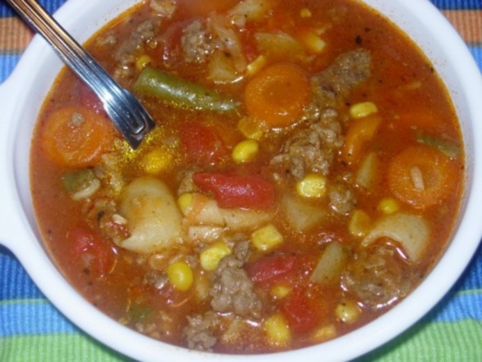 Soup recipe with hamburger