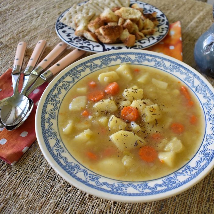 Easy potato and leek soup recipe