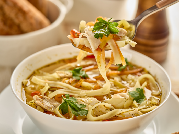 Chicken soup noodle slow cooker creamy recipes lofthouse life crockpot pot crock noodles peas